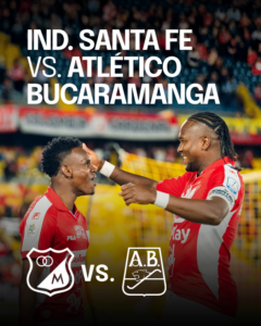 Afiche de Ind. Santa Fe vs. Atl. Bucaramanga en Bogotá