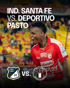 Afiche de Ind. Santa Fe vs. Deportivo Pasto en Bogotá