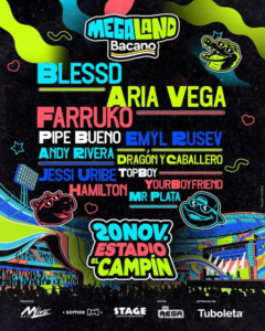 Afiche de Megaland Bacano — Festival en Bogotá