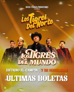 Afiche de Los Tigres del Norte — Los Tigres del Mundo en Bogotá